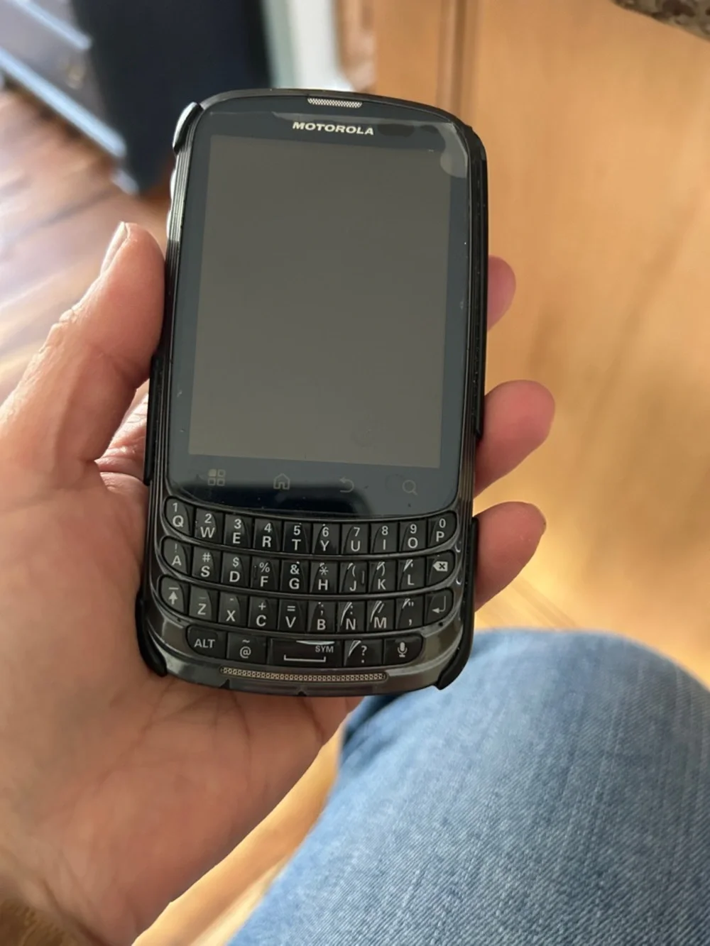 Motorola Black Phone Case with Built-In QWERTY Keyboard